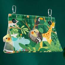 ARC ARCE 悬挂式鸟巢睡垫，鹦鹉吊床睡垫，虎纹凤凰三角帐篷，牡丹鸟屋小型宠物巢