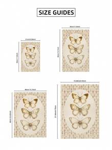 1pc Frameless Vintage Butterfly Print Cottagecore Wall Art With Antique Moth, Neutral Melancholy Insect Poster, Dark Academia Decor, Botanical Drawing For Bedroom, Frameless Ethereal Garden Canvas