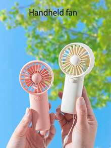 2025 New Handheld Mini Fan, Portable Desktop Fan For Home, Bedroom, Office, Outdoor Use, Requires 2 AAA Batteries (Not Included), Summer Cooling Essential, Holiday Must-Have