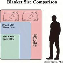 The New Stylish, Comfortable, Soft, And Exquisitely Printed Flannel Blanket Is Suitable For Office Napping, School Napping, Outdoor Camping, And Is A Great Warm Item For Holidays, Birthdays, And Gifts. Multiple Sizes Are Available For Selection - 白色 - 查看 3