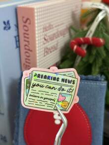 Breaking News You Can Do It Believe In Yourself Newspaper Sticker | Water Resistant Motivational Self Love Affirmation Phone Laptop Decal,School Supplies,Back To School - Multicolor - View 2