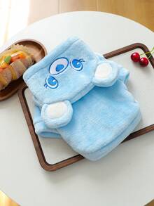 1pc Pet Clothes Dog Cat Outfit For Small Dogs Puppies Cute Rainbow Bear Costume, Warm Comfortable Windproof Cold-Resistant Autumn Winter - Blue - Blue - View 6