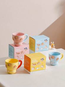 CRAYON SHINCHAN 340 ml Tasse en céramique en forme de gourde officielle Crayon Shin-Chan, tasse à lait créative pour le petit-déjeuner, tasse à café pour couple, cadeau d'anniversaire