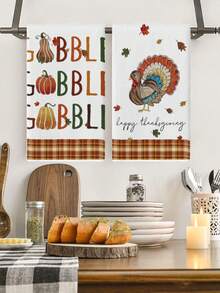 2 Pcs Black And White Line Pumpkin Dish Towels Polka Dot Pumpkin Bow Black And White Buffalo Plaid Thanksgiving Maple Leaf Turkey Pattern Kitchen Towels Farmhouse Autumn Thanksgiving Halloween Decorative Tea Towels Kitchen Drying Hand Towels For Kitchen Dining Table