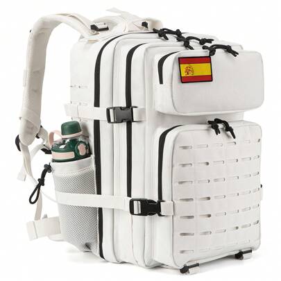 Esta mochila táctica de 45 L, ideal para senderismo de 3 días, combina características para acampar y practicar deportes al aire libre. Es ideal para el uso diario de estudiantes, entrenamiento físico, viajes, yoga, así como para actividades al aire libre, ciclismo y senderismo. Ligera, portátil y de gran capacidad, es un equipo práctico y un regalo ideal, ideal tanto para hombres como para mujeres.