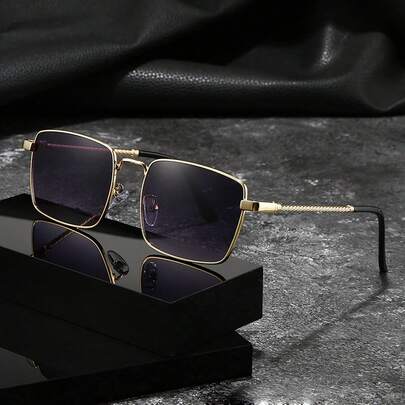 1 件装女士时尚方形时尚眼镜，复古高端欧美风格