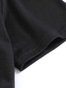 Camiseta casual para mujer con estampado vibrante de calavera del Día de los Muertos: 100 % algodón suave, perfecta para primavera y verano. - Negro - Ver 4