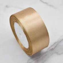25 yards de ruban doré champagne, 1,57/0,98/0,39 pouces de large, ruban satin doré champagne pour l'emballage de cadeaux, la décoration florale, l'artisanat, Noël, les fêtes de mariage, le nœud DIY