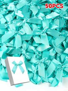 50pcs/Pack Silk Satin Ribbon Bows, For Gift Wrapping Decoration, Making Hair Clips & Headbands, Gift Packaging, Gift Baskets, Birthday Packages, Holiday Decor, Office Decor, Wreaths, Weddings, Bridal Showers, Parties - Multicolor - View 19
