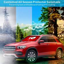 1pc Angry Monster Car Sun Visor, Easy To Install, Interesting Car Accessory Design, Made Of Polyester Fiber Material, Car Interior UV Protection Sun Shade, Easy To Install, Suitable For Various Car Models Decoration, With Heat Insulation And Privacy Protection Function, Keeps Your Car Cool, Foldable For Easy Storage