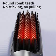 2-In-1 Hair Straightener & Curler, Multi-Function Hair Straightening Brush, Straight & Curly Dual-Use Hair Styler, Anti-Scald & Auto-Off, 4 Heat Settings Fast Heating, Portable Travel & Home Hair Styling Brush, Women's Holiday Gift