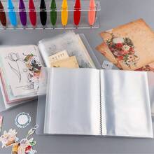 CYFUN DESIGN 1 Pc A6/Large Size Clear Sticker Photo Storage Album Stamp Cutting Dies Storage Book Organizer Folder - Clear - View 9