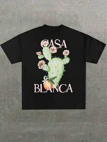 Casablanc Shirt Casa Blanca , Soft & Lightweight Skin-Friendly 100% Cotton T Shirt - Black - View 1