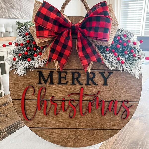 Christmas Welcome Sign, Christmas Holiday Welcome Sign Front Door Porch Decor For Bar Outdoor Indoor, Home Decor, Christmas Decoration, Christmas Front Door Decor, Christmas Wreath For Front Door