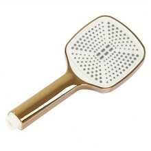 High Pressure Square Handheld Shower Head, Large Panel Water-Saving Shower Head, Gold