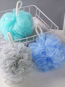 4 件去角质丝瓜络海绵、4 件蕾丝超级去角质家用水疗沐浴丝瓜络海绵、蓬松网状刷、面部和身体沐浴水疗泡芙磨砂球、泡沫丰富的泡泡网沐浴丝瓜络、沐浴花球、沐浴海绵网球球、浴室配件、家居用品、学生用品、返校用品、学生宿舍用品 - 彩色 - 查看 11