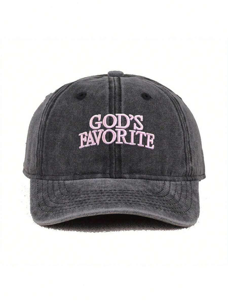 1 件女士“上帝最爱”刺绣棒球帽，适合日常、节日和聚会 - A - 查看 1