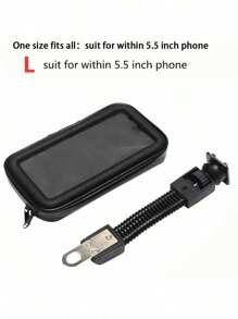 1pc Motorcycle Phone Holder, ABS Waterproof Shockproof Holder Bag With Touch Screen, 360° Rotatable Handle Grip, Outdoor Cycling Accessory, Universal Fit - Multicolor - View 13