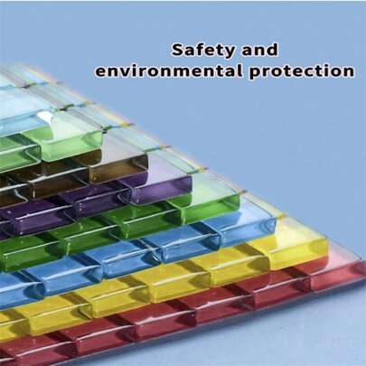 100 g/förpackning 1 cm fyrkantigt enfärgat mosaikmaterial används för gör-det-själv-handgjorda vaser, underlägg, dekorativa lampor, väggspeglar