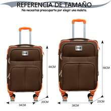 Juego 2 Maletas De Viaje 20 Y 18 Inch Rigidas Ruedas Candado - Marrón - Ver 2