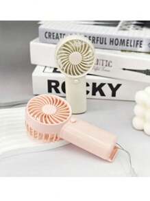 2025 New Handheld Mini Fan, Portable Desktop Fan For Home, Bedroom, Office, Outdoor Use, Requires 2 AAA Batteries (Not Included), Summer Cooling Essential, Holiday Must-Have