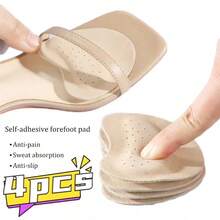 2/4pcs Sandals Anti-Slip Stickers Leather Forefoot Pad Women High Heels Pain Relief Insert Insoles Toe Cushion Foot Care Shoes PadInsole Comfortable,Insole Sports,Insole Sports Shoes