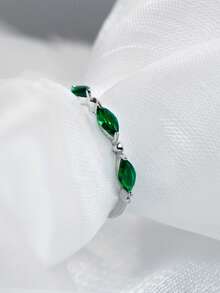 1 anel feminino de prata S925, estilo luxuoso, conjunto de anéis empilháveis e modernos, estilo influenciador moderno, adequado para várias ocasiões, presente para feriados como Natal, Ação de Graças, formatura, casais e melhores amigos