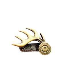 1pc Durable Alloy Antler Hat Clip For Hunting & Outdoor Adventures - Adjustable Deer Head Design With Golden Accents, Perfect Gift For Fathers And Hunters - Multicolor - View 9