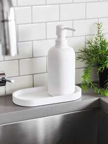 浴室梳妆台托盘，椭圆形硅胶厨房皂碟梳妆台托盘珠宝托盘浴室台面化妆品香薰蜡烛收纳托盘 - 彩色 - 查看 10