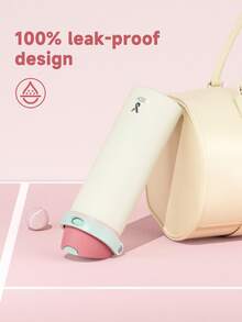 Meoky 24oz Vacuum Insulated Water Bottle with 2-in-1 Straw and Spout Lid, Insulated Cup, Keep Cold 24H, Leak-Proof, Fits in Car Cup Holder, Stainless Steel Tumbler for Sports, Travel, and School - 米黃 - 查看 7