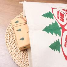 Christmas Gift Printing Linen-Like Drawstring Pouch, DIY Christmas Gift Packaging, Christmas Decoration, Essential For Gift Wrapping And Presentation - Multicolor - View 5