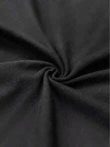 Black Cartoon Character "CULTURE" Text - Printed T - Shirt (For Women, Matched With Light - Colored Jeans) - 黑色 - 查看 4