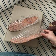 XIXITIAO 1 Đôi dép sandal lưới hở mũi thời trang thoải mái, giày bệt hở mũi, giày sandal thiết kế độc đáo, giày lười lưới đế mềm chống trượt, trang phục ngoài trời/nghỉ dưỡng - Trong suốt - Xem 12