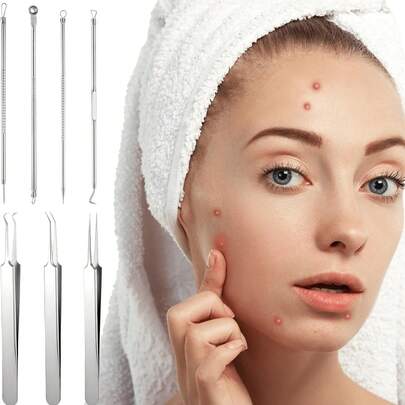 Blackhead Nose Removal, 2025 Blackhead Remover Set, High-Quality Pimple Squeezing Tool, Blackhead Remover Tweezers With Box, For Removing Pimples,Suitable For Both Men And Women. Facial Cleansing Set Box, Essential Tools For Skincare And Makeup, Gift For The Start Of The School Term, Gift For Christmas.