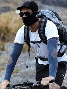 AD 1 Pair Summer Sun Protection Ice Sleeves, Outdoor Sports Cycling Fishing Arm Sleeves, Breathable Unisex Ice Silk Sleeve Covers - HB39 - View 9