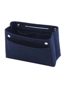 Multi-Pocket Portable Felt Travel Backpack Insert Storage Bag - Organize Cosmetics And Accessories With Ease - Chemical Fiber Material, No Printing, Compact And Lightweight Design