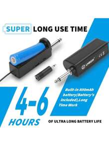 LMBGM Professional Wireless Microphone 800mAh Battery Leather Lacquer Craft Home KTV Outdoor Portable Singing Performance Microphone Handheld Microphone System - Red - View 10