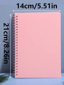 Sổ tay lò xo A5 chống thấm nước, bìa nhựa mờ, 120 trang, thích hợp cho công việc, văn phòng, trường học, ghi chép khi đi du lịch, sổ tay lò xo dày dặn dành cho học sinh, sổ nhật ký có dòng kẻ, thiết kế tối giản và thời trang, có thể dùng làm quà tặng cho học sinh. - Nhiều màu - Xem 9