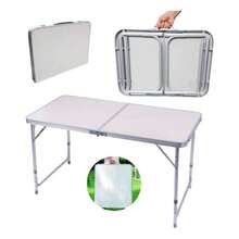 Practical Double Aluminum Table 120x60 Mor Camping And Events - Multicolor - Ver 1