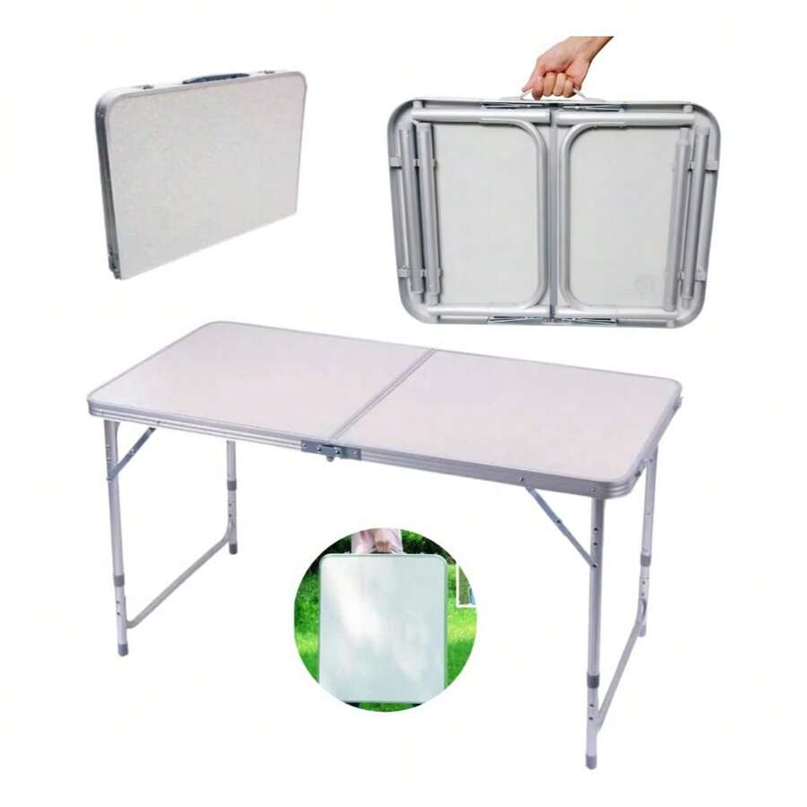Practical Double Aluminum Table 120x60 Mor Camping And Events - Multicolor - Ver 1