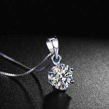1pc Silver Single Diamond Small Pendant, Fashionable Copper Lock Clavicle Chain, High-Grade Short Necklace, Women's Daily Casual Accessory,Sentimental Crown Solitaire Necklace - Gold & Silver Two - Tone, Sparkling Cubic Zirconia Pendant, Meaningful Gift For Women & Girls, Perfect For Birthdays, Anniversaries & Special Moments, Daily Reminder Of Love