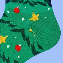 Một đôi tất cổ cao họa tiết cây thông Noel dành cho nam, tất mềm mại, thoáng khí và co giãn thoải mái cho mọi mùa - Nhiều màu - Xem 5