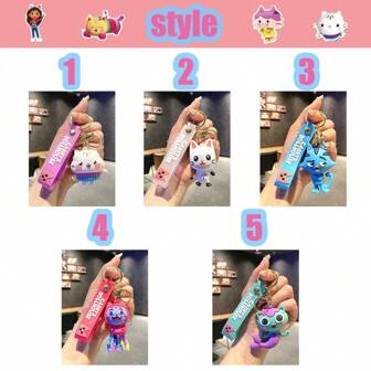 Gabby's Dollhouse New Cute Gabby Doll Keychains, Cute Cartoon Boy And Girl Character Keychains, Christmas Gifts For Friends And Family, Key Chains, Car Bags, Pendants, Valentine's Day Gifts For Friends, And Commonly Used Accessories For Valentine's Day