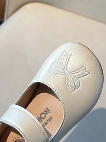 1 Pair Girls' Bow Decor Princess Shoes, Chinese Style Embroidered Children's Casual Sneakers, Suitable For Daily Wear, Parties, Festivals And Various Occasions