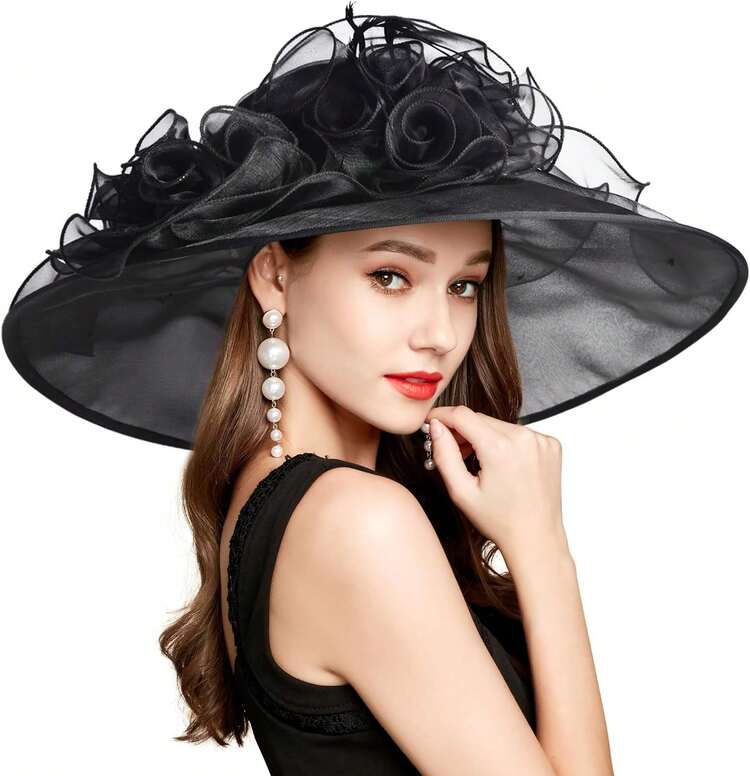 2025 Derby Hat Women Ladies, Organza Fascinator Tea Party  display picture 1