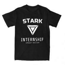 Iron Mans  Heart T Shirts HarAJsuku Casual Summer Men Women Amusing Cotton Funny Oversized Short SLEEs Ve Stylish Vintage Cool Tops - 黑色 - 查看 1