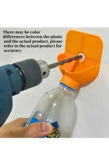 1/2 piezas Colector de polvo de perforación de plástico, convierta su botella en un colector de polvo, fácil de instalar y limpiar, accesorios duraderos de recolección de polvo DIY para herramientas manuales, decoración de muebles