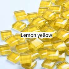 100 g/opakowanie 1 cm kwadratowy materiał mozaikowy w jednolitym kolorze jest używany do ręcznie robionych wazonów, podstawek, lampek dekoracyjnych i luster ściennych - 100g Mozaika - Zobacz 10