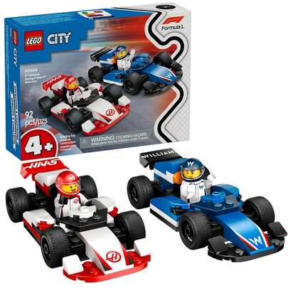 LEGO City F1 Williams Racing & Haas F1 Race Car Toys - Car Building Toy Set For Kids, Boys And Girls, Ages 4+ - F1 Preschool Toy For Fans - Gift Idea For Birthdays - 60464