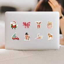 50PCS Christmas Stickers Vinyl Stickers Scrapbook, Journaling, Laptop, Bumper, Skateboard, Water Bottles, Computer, Phone, Cartoon, Hard Hat, Car Stickers And Decals - Multicolor - View 8